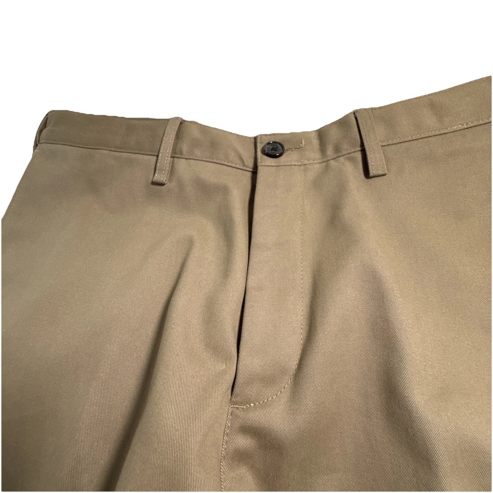 Land's End Traditional Fit Straight Leg Dress Pants Men's 36 Khaki Flat Front - Picture 4 of 12